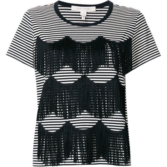 Marc Jacobs striped top with fringe size XL - Picture 4 of 12